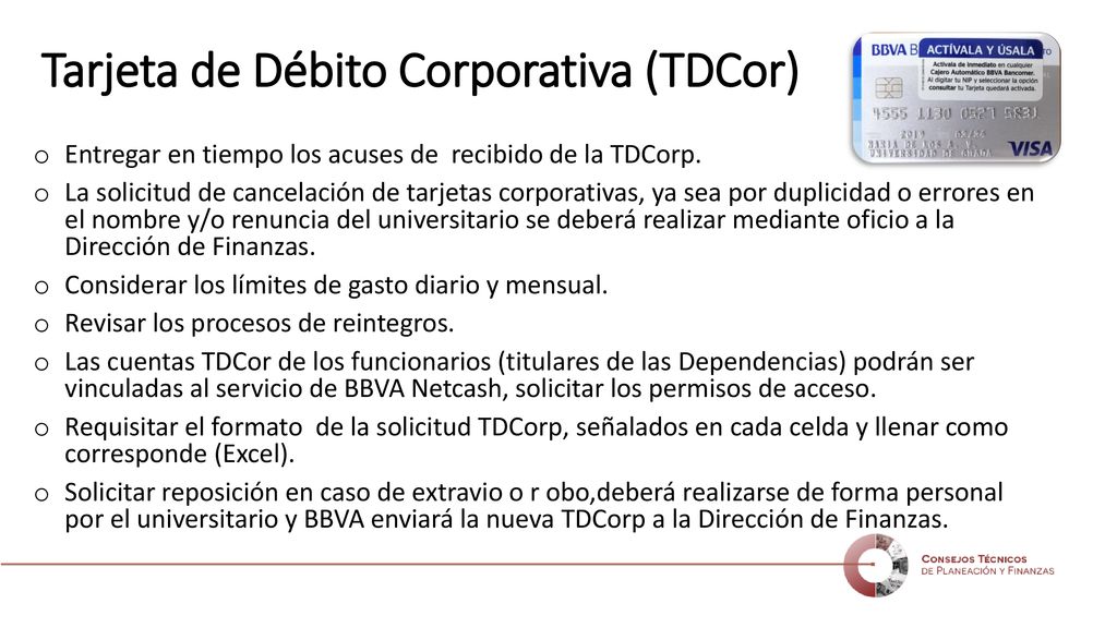 Tarjeta de Débito Corporativa (TDCor)