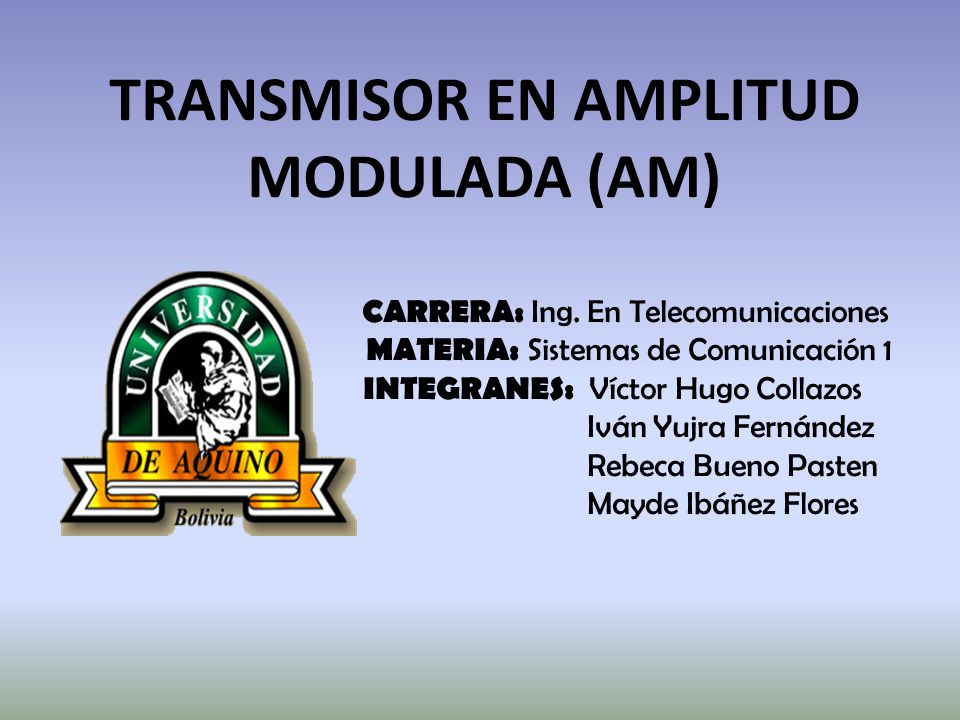 TRANSMISOR EN AMPLITUD MODULADA (AM)
