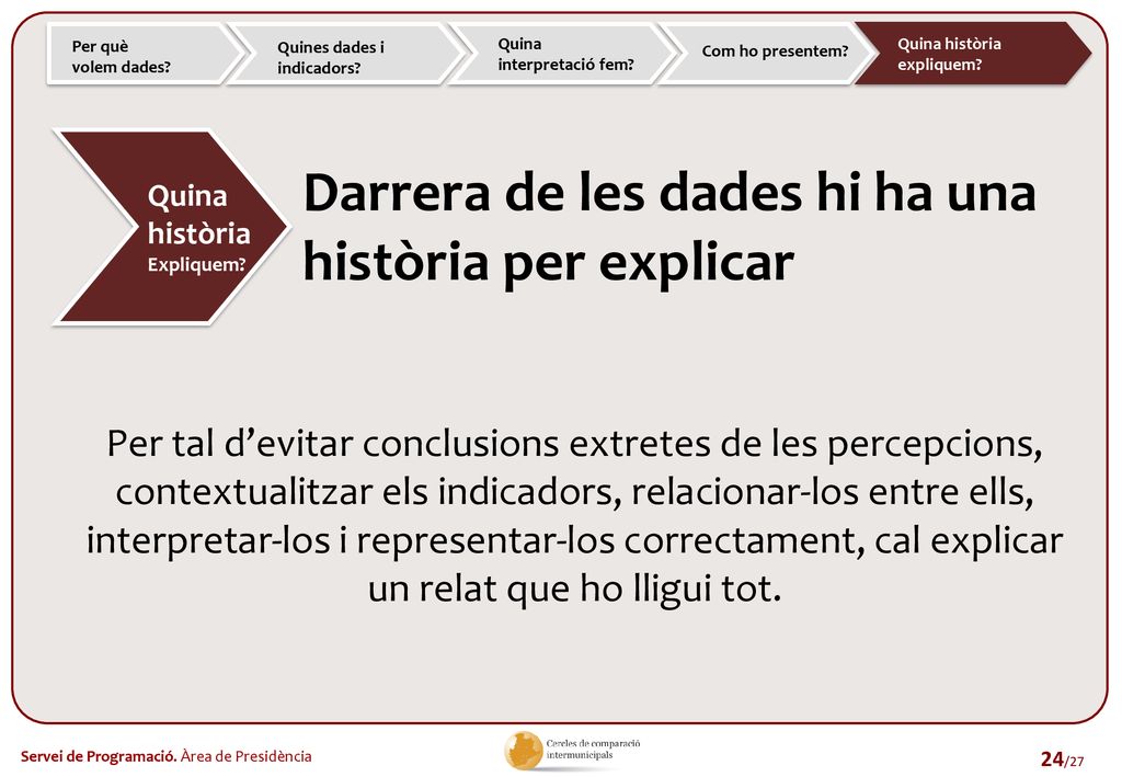 Darrera de les dades hi ha una història per explicar