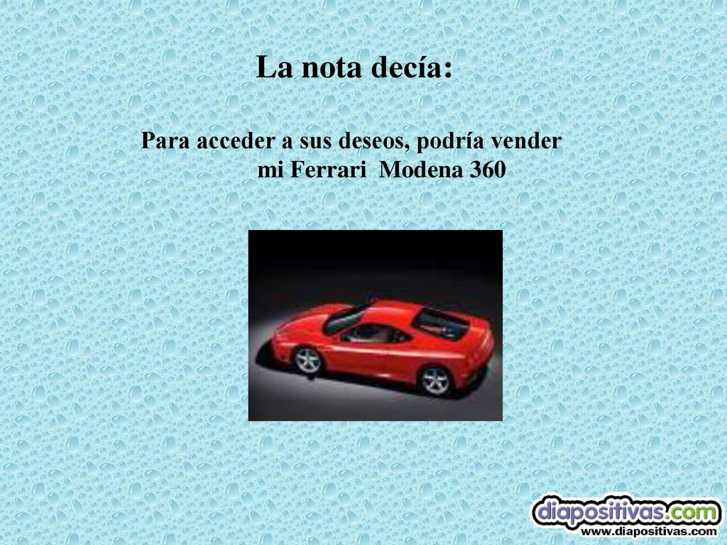 La nota decía: Para acceder a sus deseos, podría vender