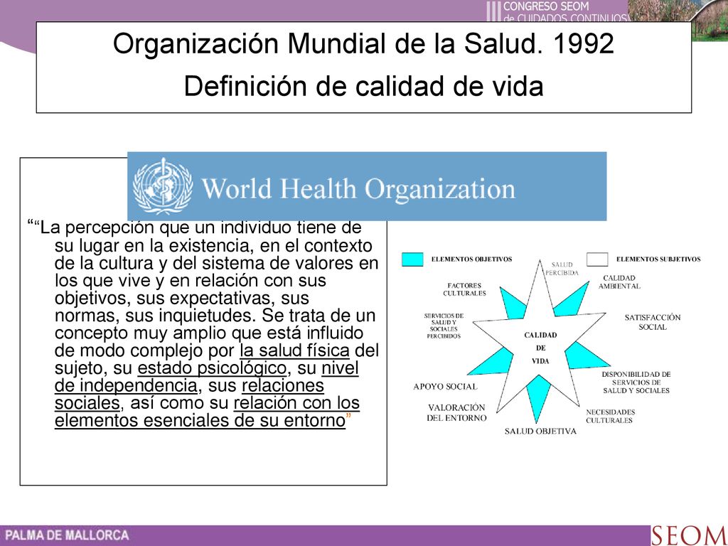 Organización Mundial de la Salud Definición de calidad de vida