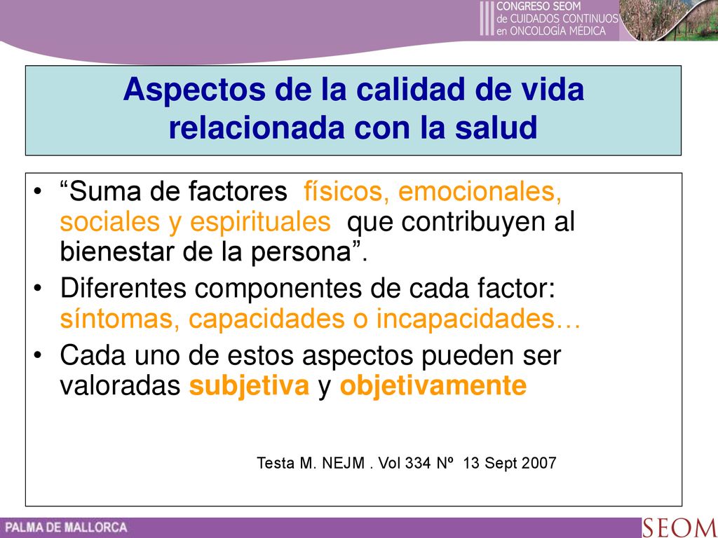 Aspectos de la calidad de vida relacionada con la salud