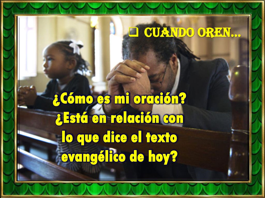 ¿Está en relación con lo que dice el texto evangélico de hoy