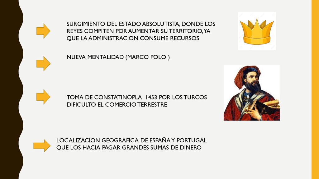 SURGIMIENTO DEL ESTADO ABSOLUTISTA, DONDE LOS REYES COMPITEN POR AUMENTAR SU TERRITORIO, YA QUE LA ADMINISTRACION CONSUME RECURSOS