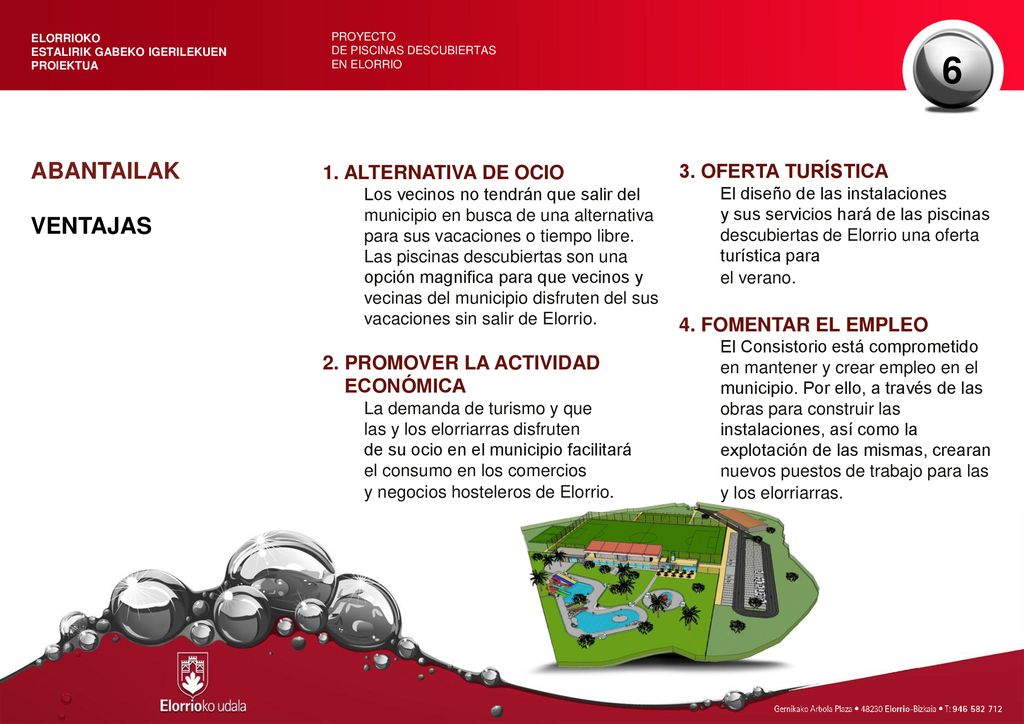 6 ABANTAILAK VENTAJAS 1. ALTERNATIVA DE OCIO 3. OFERTA TURÍSTICA