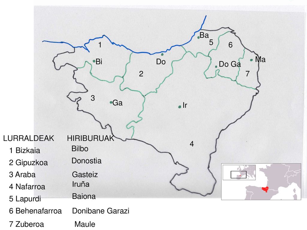 Ba Ma. Bi. Do. Do Ga Ga. Ir. LURRALDEAK HIRIBURUAK Bizkaia.