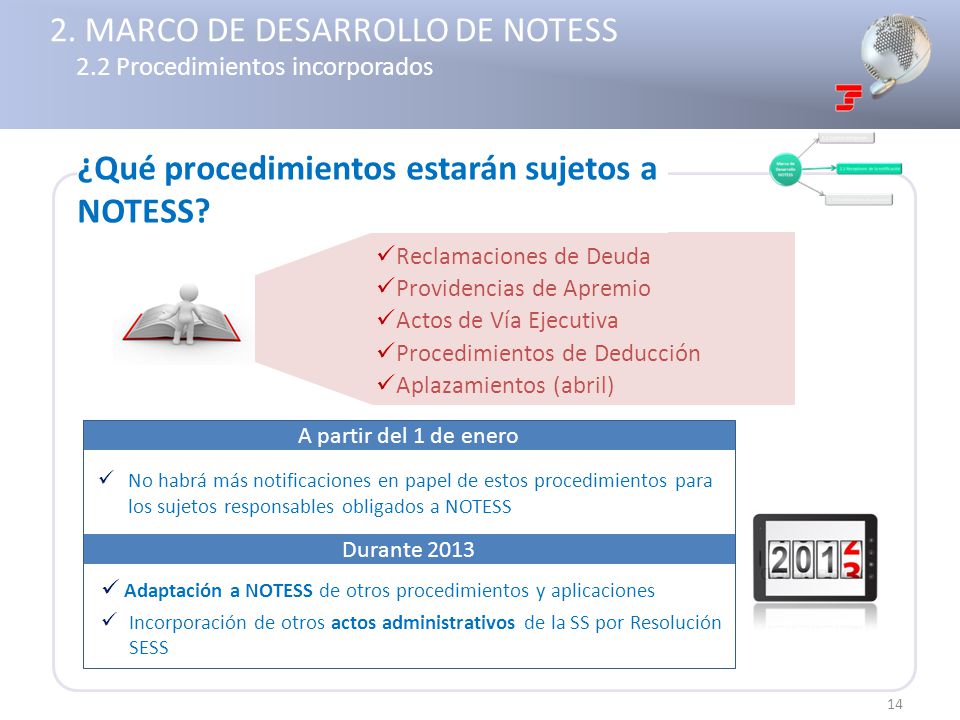 2. MARCO DE DESARROLLO DE NOTESS 2.2 Procedimientos incorporados