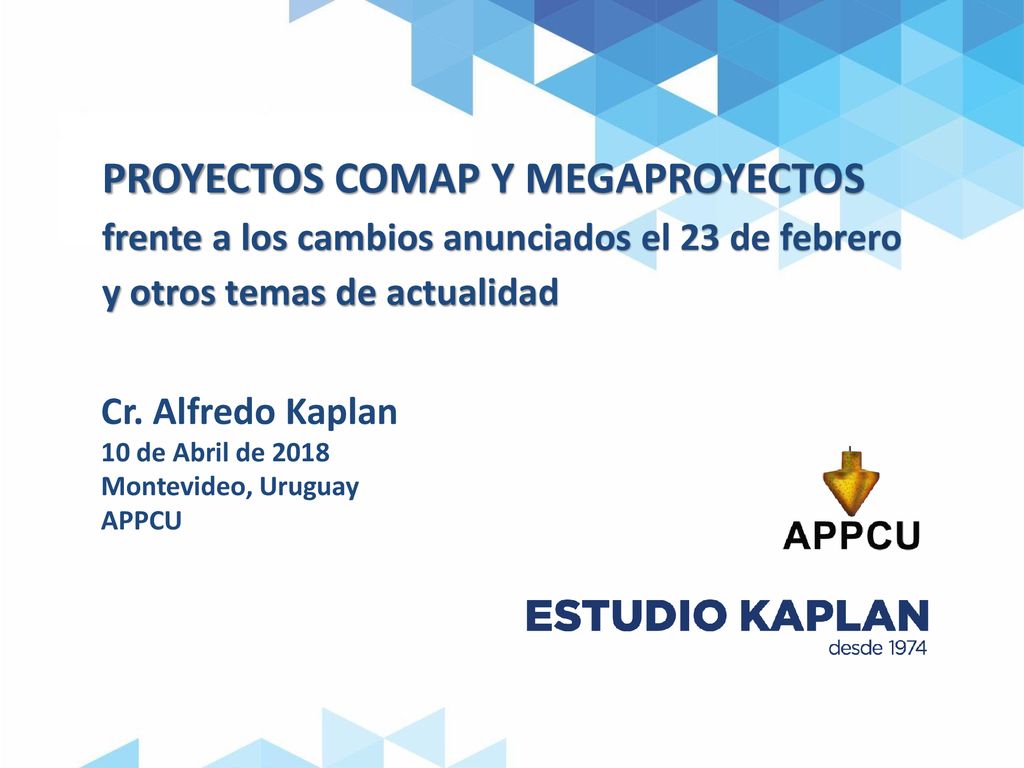 PROYECTOS COMAP Y MEGAPROYECTOS frente a los cambios anunciados el 23 de febrero y otros temas de actualidad