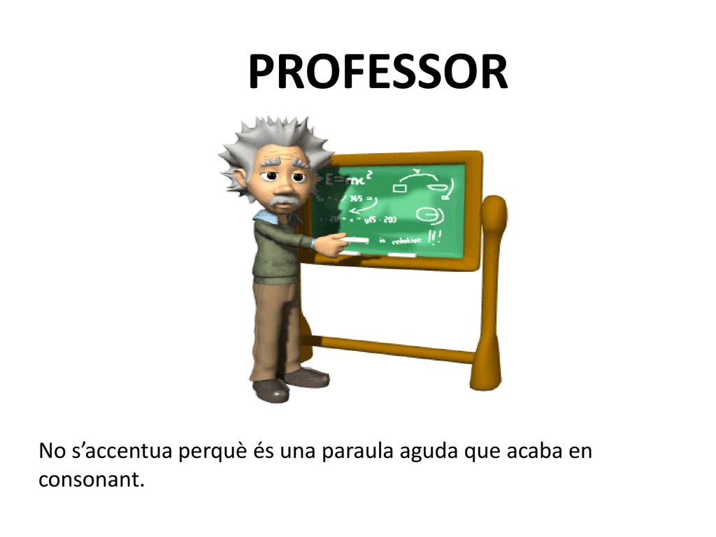 PROFESSOR No s’accentua perquè és una paraula aguda que acaba en consonant.