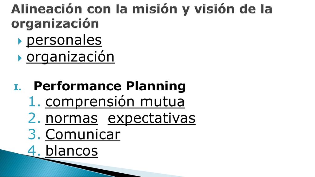 Alineación con la misión y visión de la organización