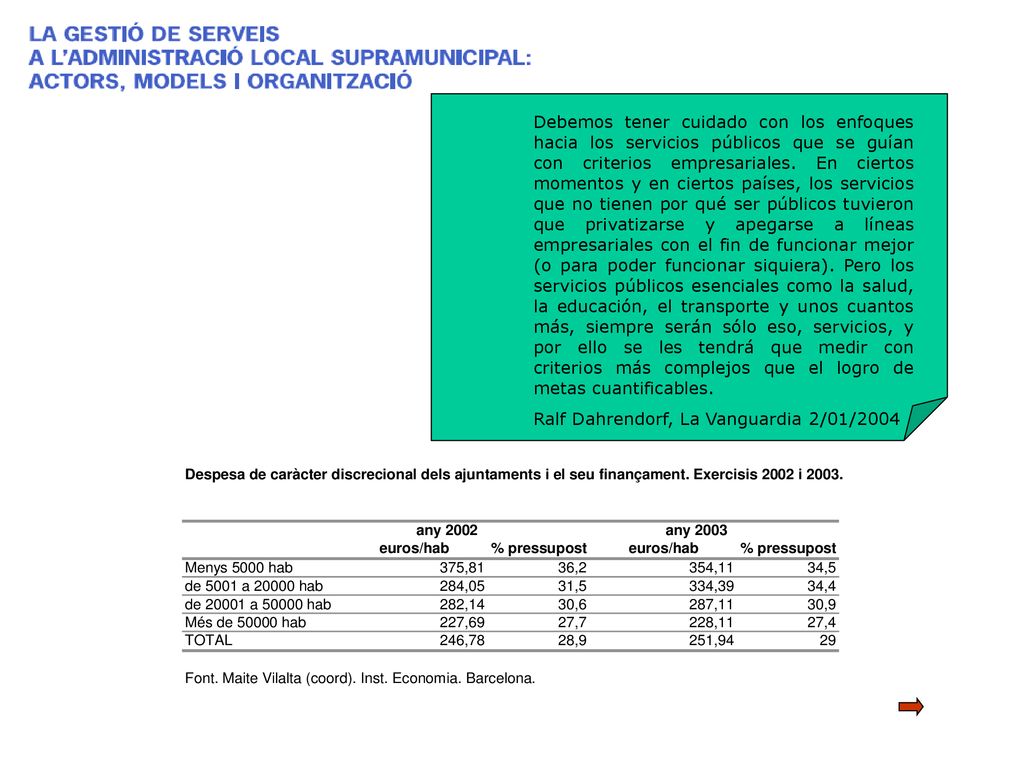 Debemos tener cuidado con los enfoques hacia los servicios públicos que se guían con criterios empresariales. En ciertos momentos y en ciertos países, los servicios que no tienen por qué ser públicos tuvieron que privatizarse y apegarse a líneas empresariales con el fin de funcionar mejor (o para poder funcionar siquiera). Pero los servicios públicos esenciales como la salud, la educación, el transporte y unos cuantos más, siempre serán sólo eso, servicios, y por ello se les tendrá que medir con criterios más complejos que el logro de metas cuantificables.