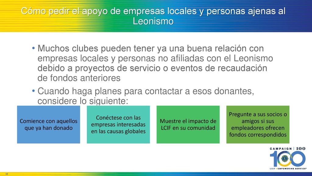 Cómo pedir el apoyo de empresas locales y personas ajenas al Leonismo