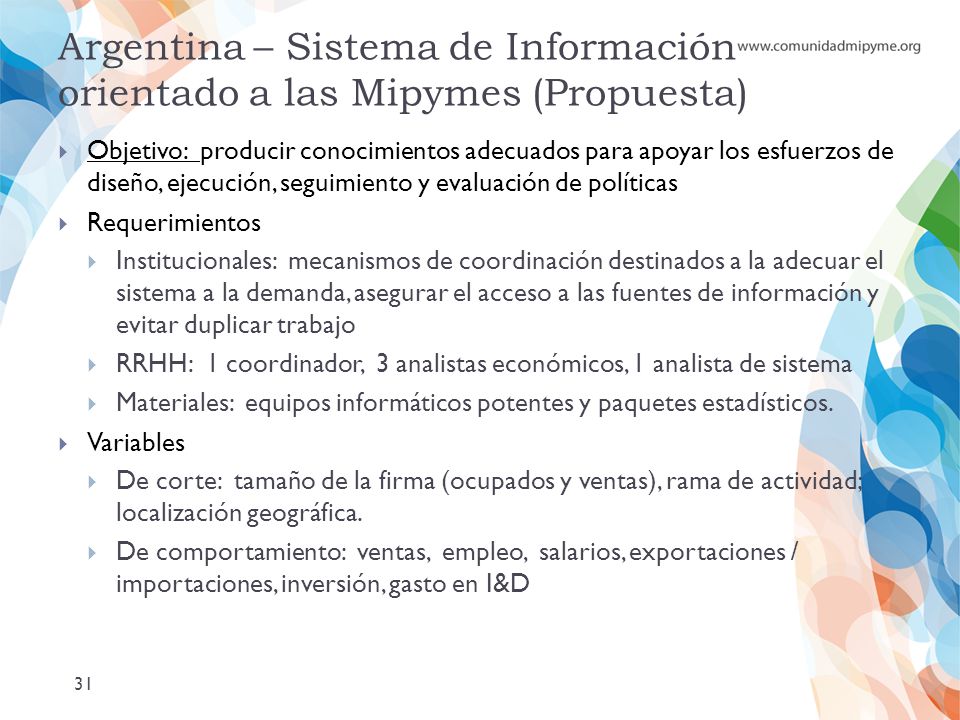 Argentina – Sistema de Información orientado a las Mipymes (Propuesta)