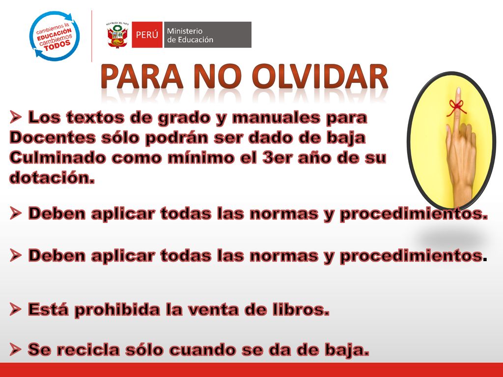 Para no olvidar Los textos de grado y manuales para