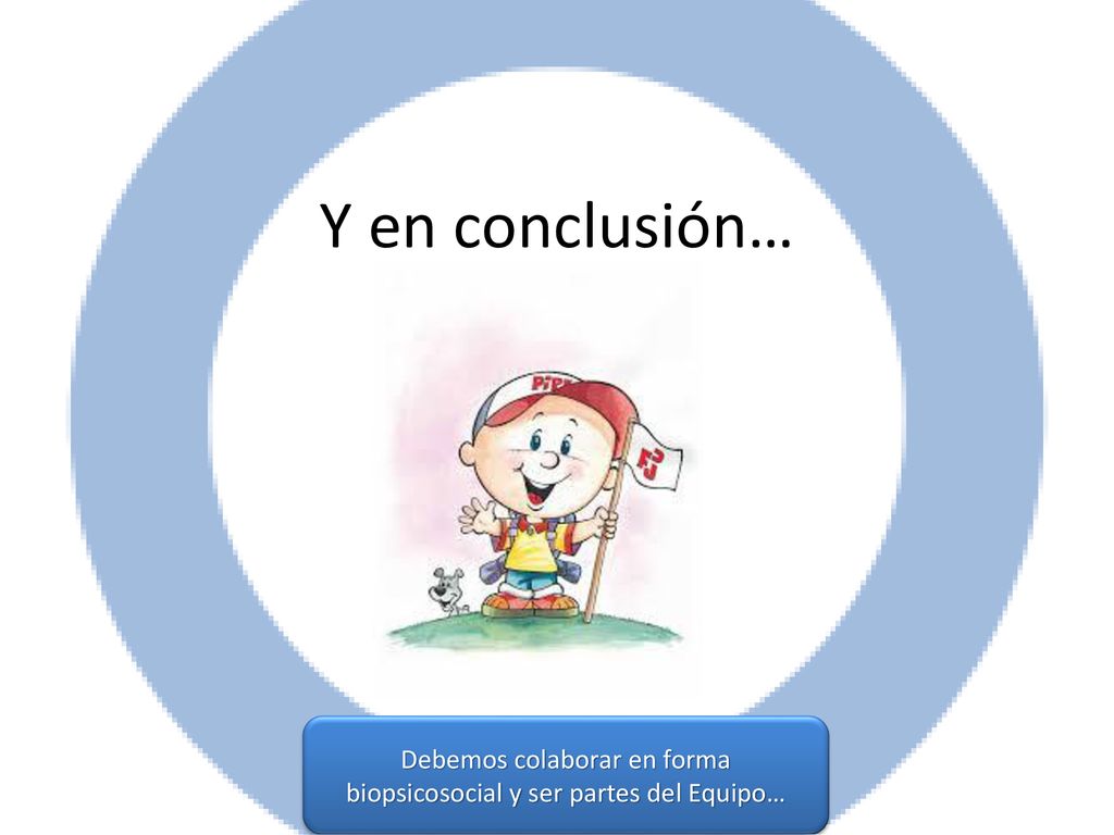 Debemos colaborar en forma biopsicosocial y ser partes del Equipo…