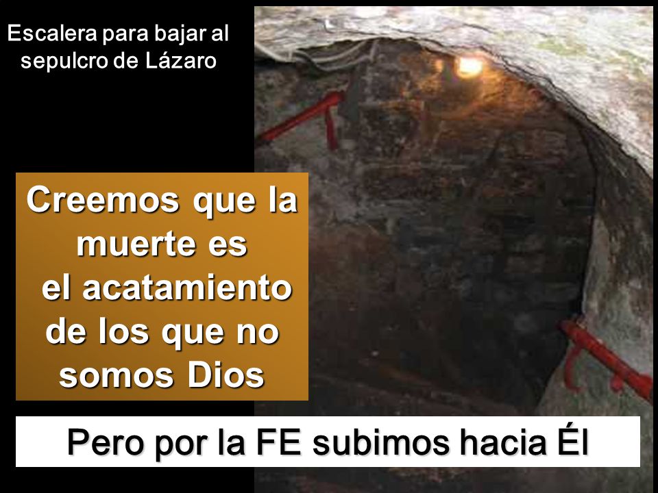 Creemos que la muerte es el acatamiento de los que no somos Dios