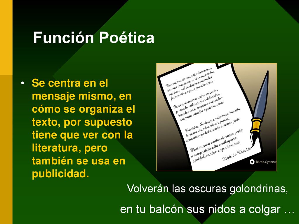 Función Poética en tu balcón sus nidos a colgar …
