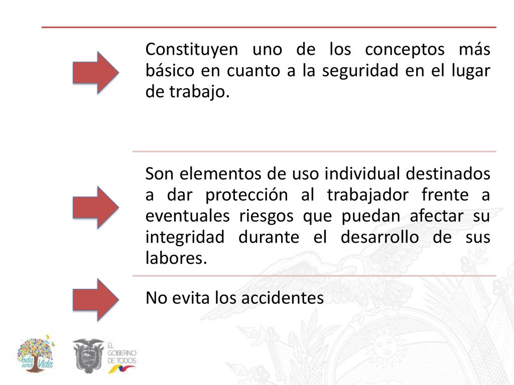 Constituyen uno de los conceptos más básico en cuanto a la seguridad en el lugar de trabajo.