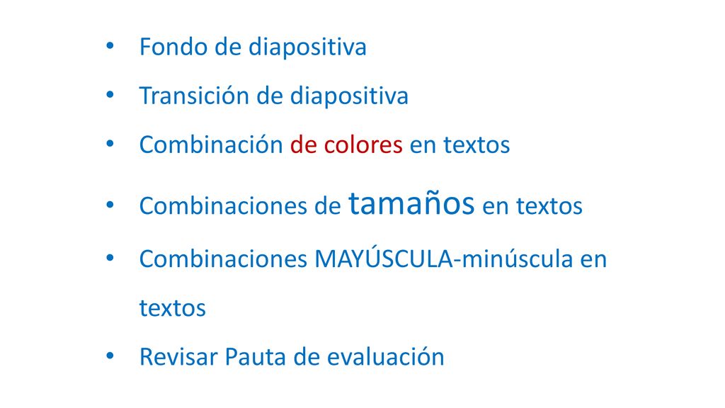 Fondo de diapositiva Transición de diapositiva. Combinación de colores en textos. Combinaciones de tamaños en textos.