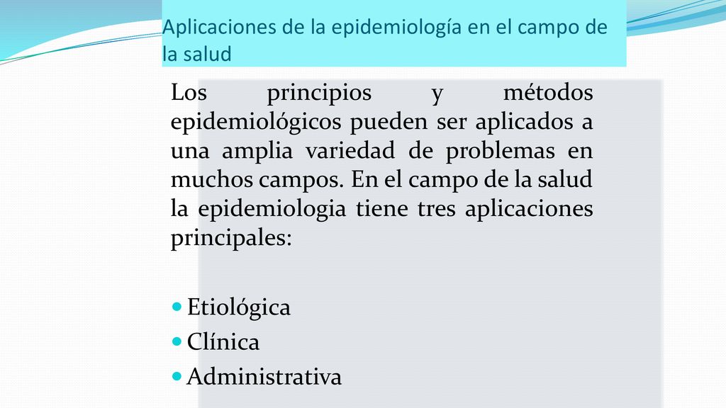 Aplicaciones de la epidemiología en el campo de la salud