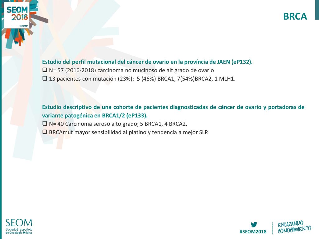 BRCA Estudio del perfil mutacional del cáncer de ovario en la província de JAEN (eP132).