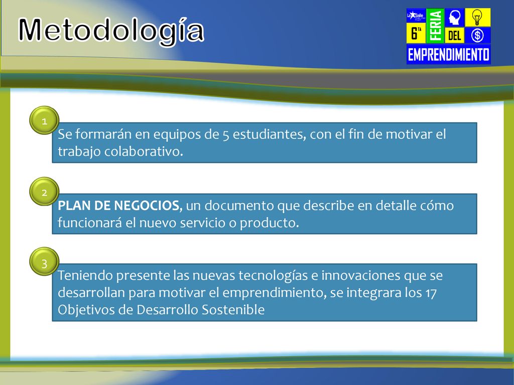 Metodología Se formarán en equipos de 5 estudiantes, con el fin de motivar el trabajo colaborativo.