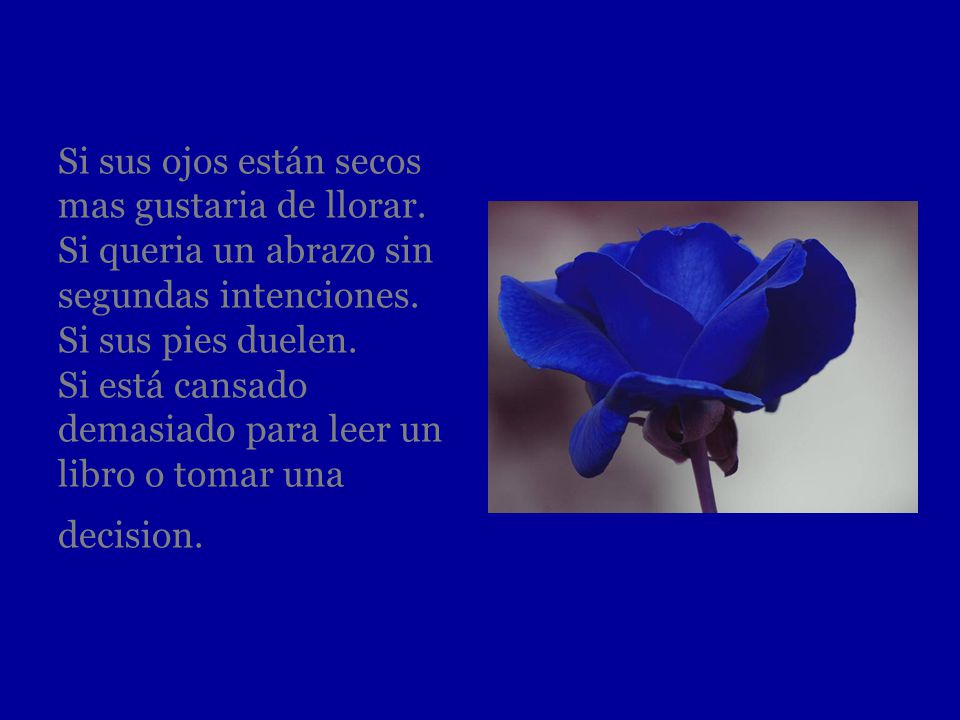 Si sus ojos están secos mas gustaria de llorar