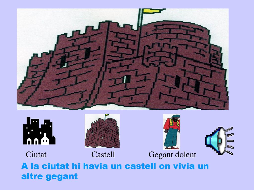 Ciutat Castell Gegant dolent A la ciutat hi havia un castell on vivia un altre gegant