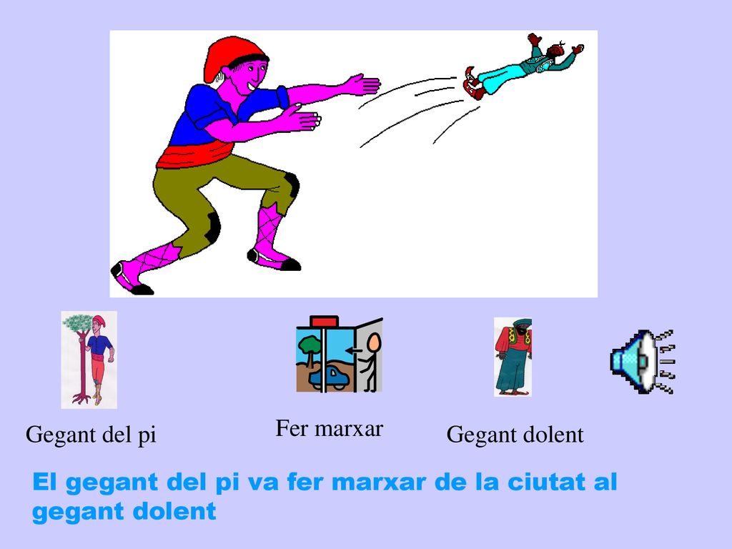 Fer marxar Gegant del pi Gegant dolent El gegant del pi va fer marxar de la ciutat al gegant dolent