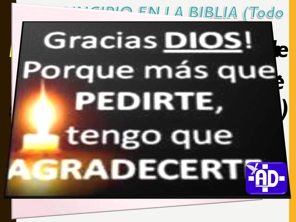 Ilustración: El principio de todas las bendiciones están en la Biblia
