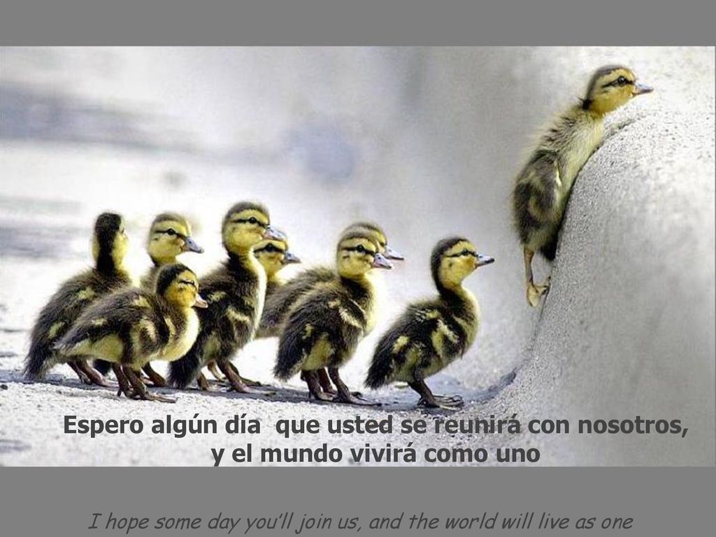 I hope some day you’ll join us, and the world will live as one