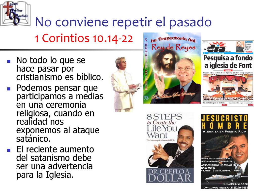 No conviene repetir el pasado 1 Corintios