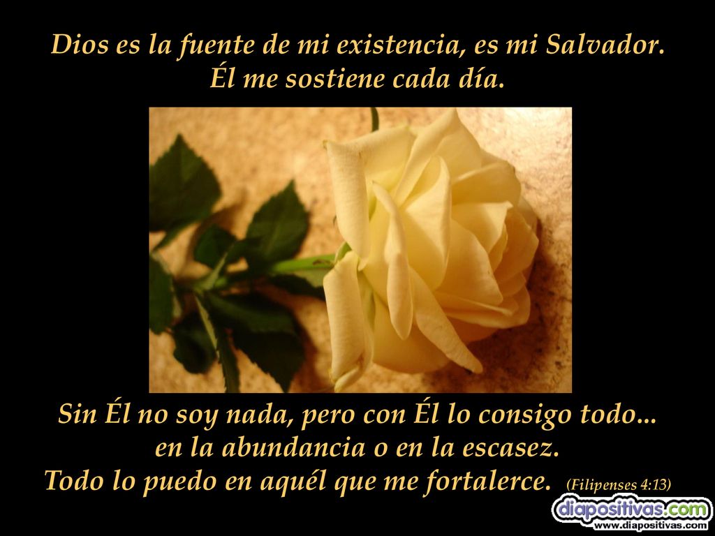 Dios es la fuente de mi existencia, es mi Salvador.