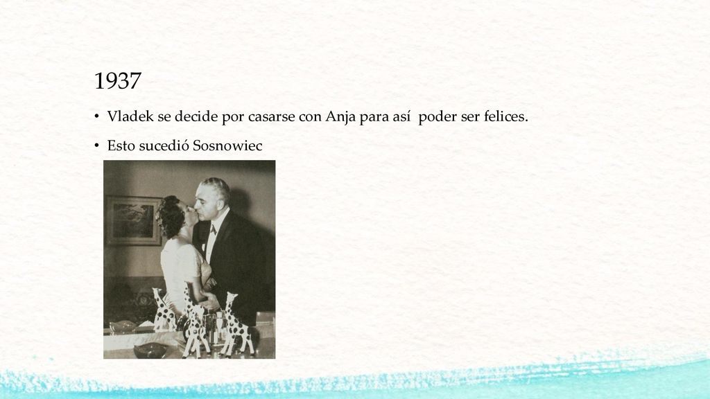 1937 Vladek se decide por casarse con Anja para así poder ser felices.