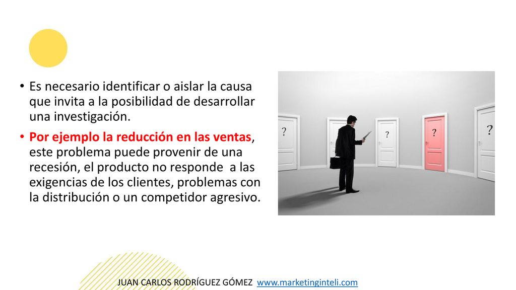 Es necesario identificar o aislar la causa que invita a la posibilidad de desarrollar una investigación.