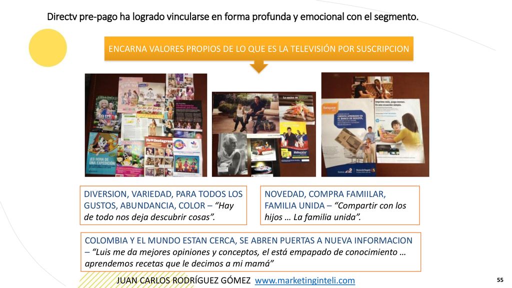Directv pre-pago ha logrado vincularse en forma profunda y emocional con el segmento.