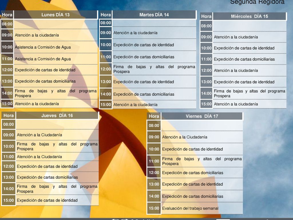 Agenda Semanal MES: Marzo Nombre del Edil: Lic. Olivia Martínez Leyva