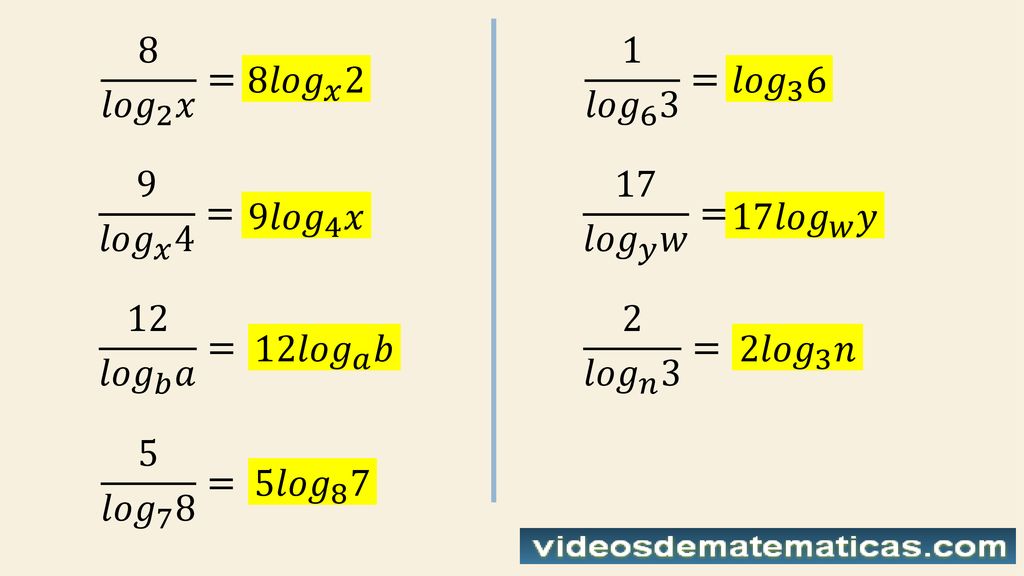 8 𝑙𝑜𝑔 2 𝑥 = 1 𝑙𝑜𝑔 6 3 = 8 𝑙𝑜𝑔 𝑥 2. 𝑙𝑜𝑔 𝑙𝑜𝑔 𝑥 4 = 17 𝑙𝑜𝑔 𝑦 𝑤 = 9 𝑙𝑜𝑔 4 𝑥. 17 𝑙𝑜𝑔 𝑤 𝑦.