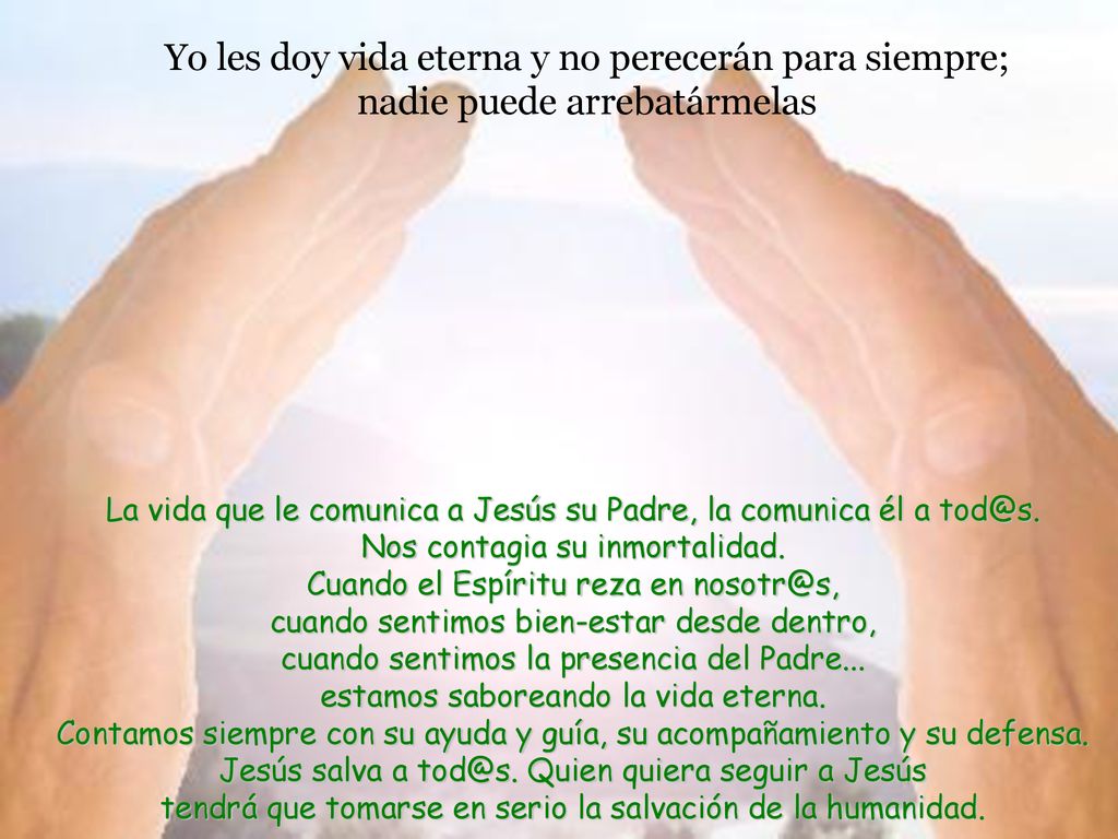 Contamos siempre con su ayuda y guía, su acompañamiento y su defensa.