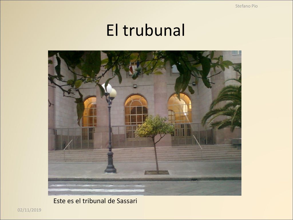 Stefano Pio El trubunal Este es el tribunal de Sassari 02/11/2019