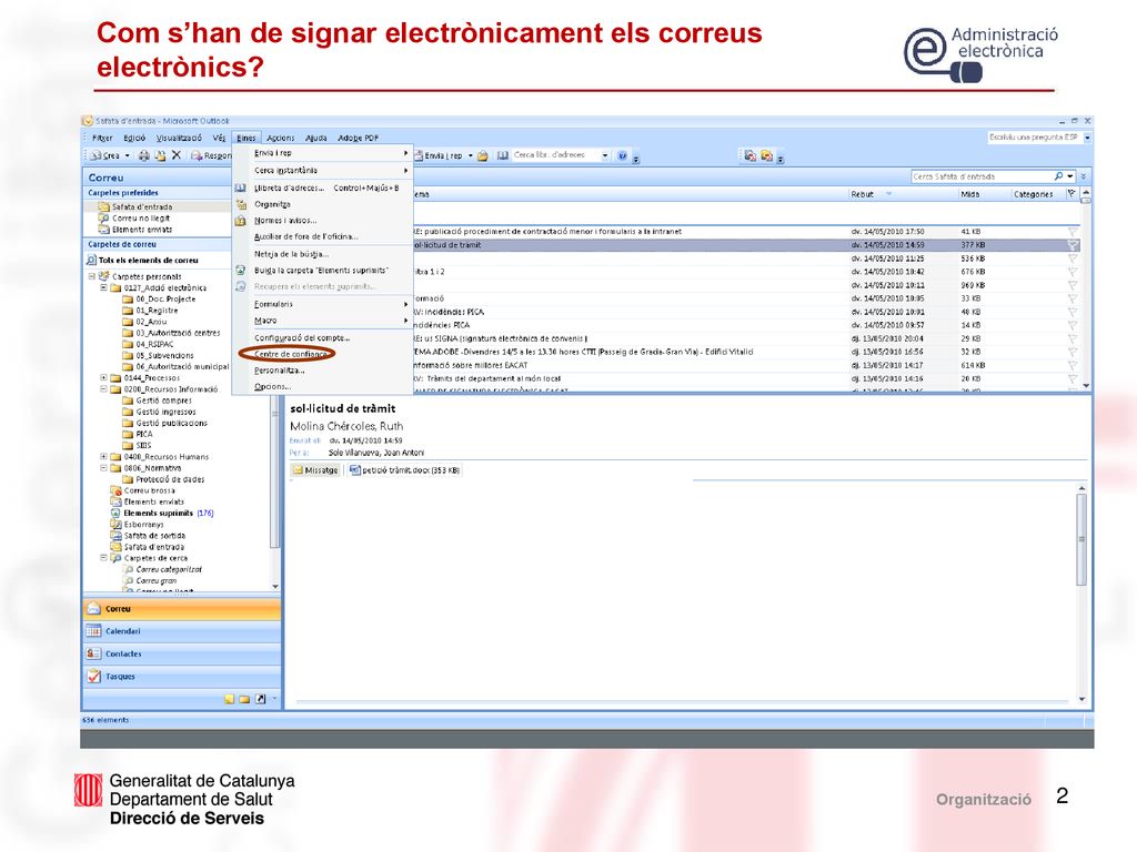 Com s’han de signar electrònicament els correus electrònics