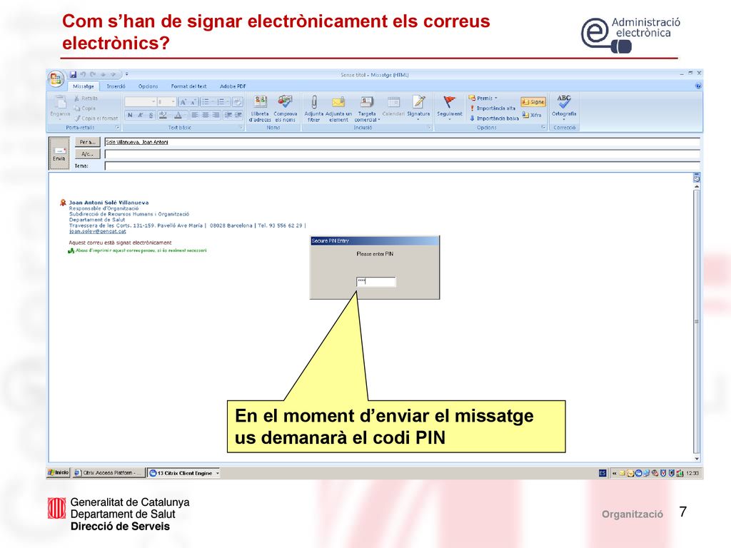 Com s’han de signar electrònicament els correus electrònics