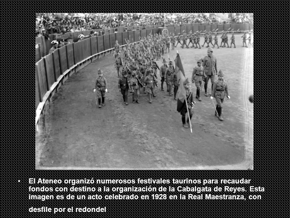 El Ateneo organizó numerosos festivales taurinos para recaudar fondos con destino a la organización de la Cabalgata de Reyes.