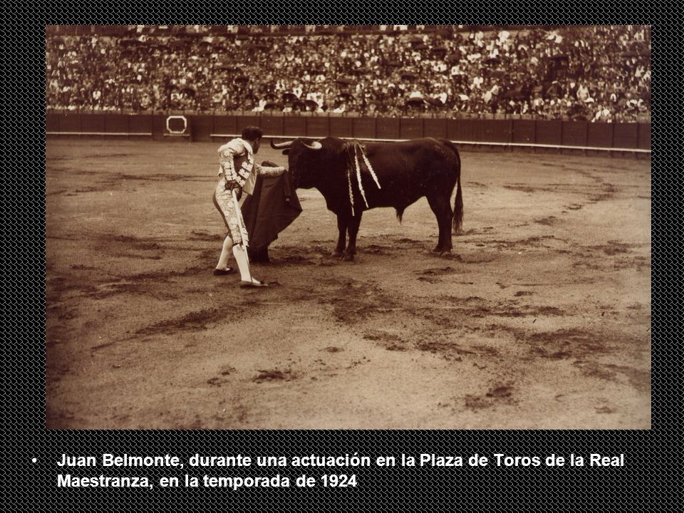 Juan Belmonte, durante una actuación en la Plaza de Toros de la Real Maestranza, en la temporada de 1924