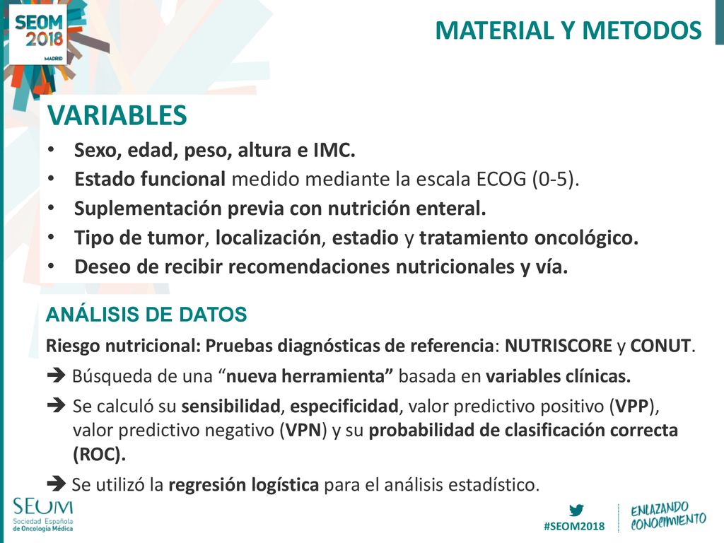 VARIABLES MATERIAL Y METODOS Sexo, edad, peso, altura e IMC.