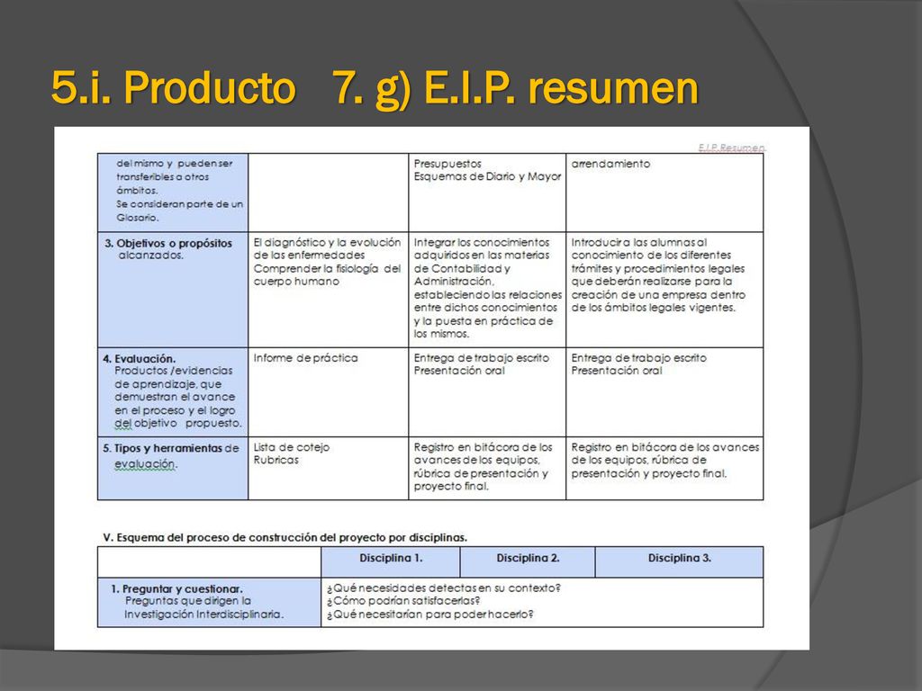 5.i. Producto 7. g) E.I.P. resumen