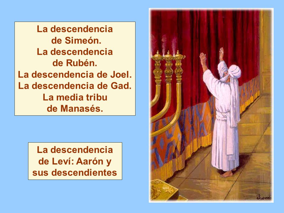 La descendencia de Joel. La descendencia de Gad. La media tribu
