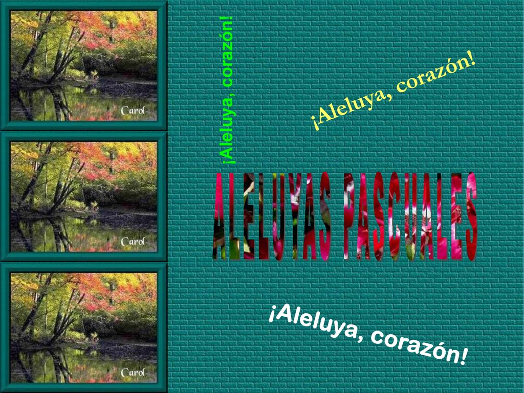 ALELUYAS PASCUALES ¡Aleluya, corazón! ¡Aleluya, corazón!