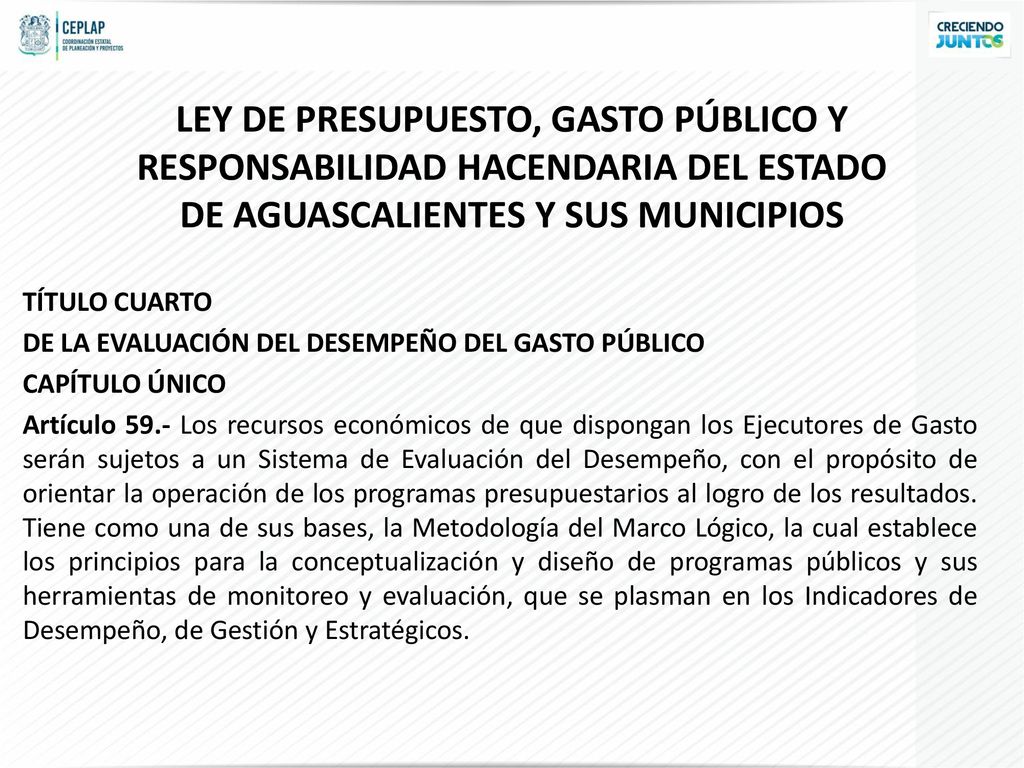 LEY DE PRESUPUESTO, GASTO PÚBLICO Y RESPONSABILIDAD HACENDARIA DEL ESTADO DE AGUASCALIENTES Y SUS MUNICIPIOS
