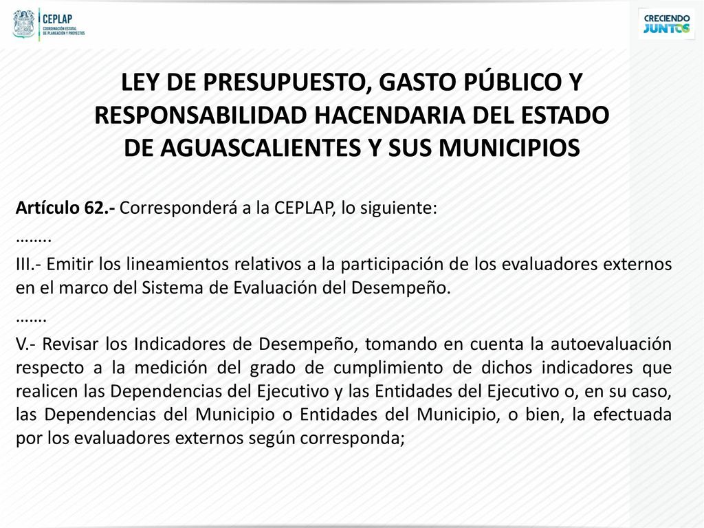 LEY DE PRESUPUESTO, GASTO PÚBLICO Y RESPONSABILIDAD HACENDARIA DEL ESTADO DE AGUASCALIENTES Y SUS MUNICIPIOS